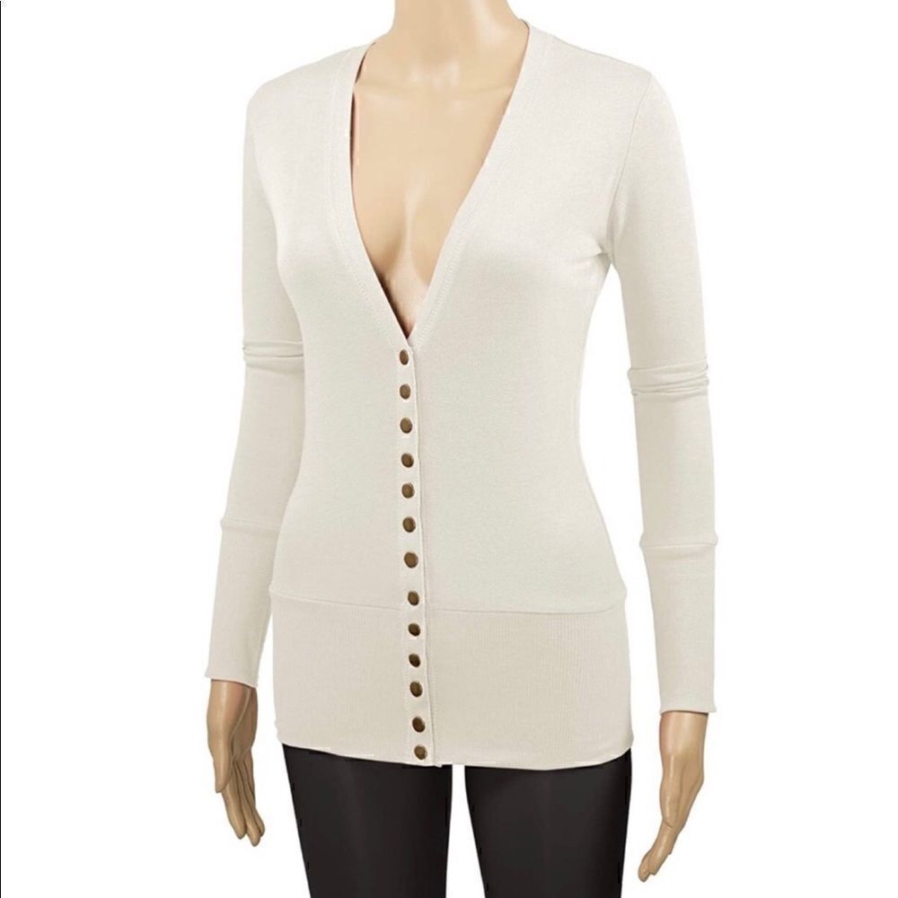 Ivory Button down cardigan